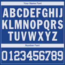 Load image into Gallery viewer, Custom Royal White V-Neck Basketball Jersey