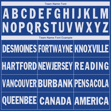 Load image into Gallery viewer, Custom Royal White V-Neck Basketball Jersey