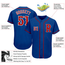 Load image into Gallery viewer, Custom Royal Red-White Authentic Baseball Jersey