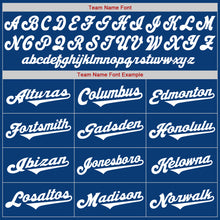 Load image into Gallery viewer, Custom Royal White-Red Authentic Throwback Rib-Knit Baseball Jersey Shirt