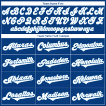 Load image into Gallery viewer, Custom Royal White-Light Blue Authentic Throwback Rib-Knit Baseball Jersey Shirt