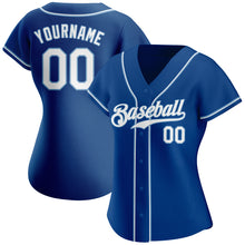 Load image into Gallery viewer, Custom Royal White-Light Blue Authentic Baseball Jersey