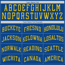 Load image into Gallery viewer, Custom Royal Gold-White Authentic American Flag Fashion Baseball Jersey