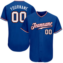 Load image into Gallery viewer, Custom Royal White-Red Authentic Baseball Jersey