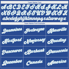 Load image into Gallery viewer, Custom Royal White-Light Blue Performance T-Shirt