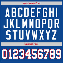 Load image into Gallery viewer, Custom Royal White-Red Authentic Throwback Rib-Knit Baseball Jersey Shirt