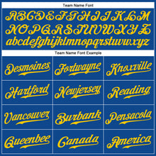 Load image into Gallery viewer, Custom Royal Gold-White Authentic Baseball Jersey