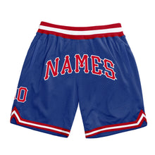 Load image into Gallery viewer, Custom Royal Red-White Authentic Throwback Basketball Shorts
