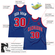 Load image into Gallery viewer, Custom Royal Red-White Authentic Throwback Basketball Jersey