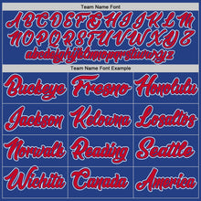 Load image into Gallery viewer, Custom Royal White-Red Authentic Throwback Basketball Jersey