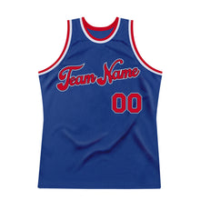 Load image into Gallery viewer, Custom Royal Red-White Authentic Throwback Basketball Jersey