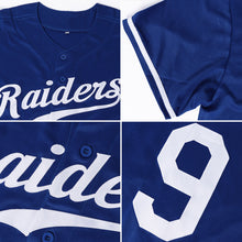 Load image into Gallery viewer, Custom Royal White Authentic Baseball Jersey