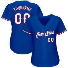 Load image into Gallery viewer, Custom Royal White-Red Authentic Baseball Jersey