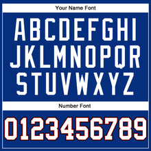 Load image into Gallery viewer, Custom Royal White-Red Mesh Authentic Throwback Football Jersey