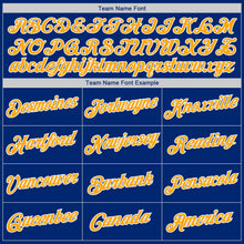 Load image into Gallery viewer, Custom Royal Gold-White Authentic Baseball Jersey