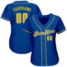 Load image into Gallery viewer, Custom Royal Gold-White Authentic Baseball Jersey