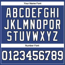 Load image into Gallery viewer, Custom Royal White Pinstripe White-Black Authentic Basketball Jersey