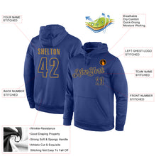 Load image into Gallery viewer, Custom Stitched Royal Royal-Old Gold Sports Pullover Sweatshirt Hoodie