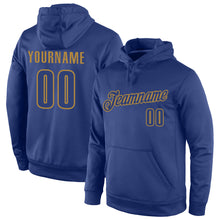 Load image into Gallery viewer, Custom Stitched Royal Royal-Old Gold Sports Pullover Sweatshirt Hoodie