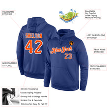 Load image into Gallery viewer, Custom Stitched Royal Orange-White Sports Pullover Sweatshirt Hoodie