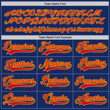 Load image into Gallery viewer, Custom Royal Red-Gold Hockey Jersey