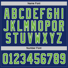 Load image into Gallery viewer, Custom Royal Neon Green-White Hockey Jersey