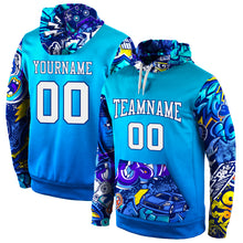 Load image into Gallery viewer, Custom Stitched Royal White-Royal 3D Pattern Design Sports Pullover Sweatshirt Hoodie