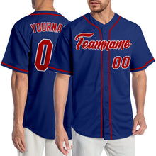 Load image into Gallery viewer, Custom Royal Red-White Authentic Baseball Jersey