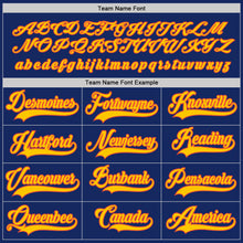 Load image into Gallery viewer, Custom Royal Gold-Orange Hockey Jersey