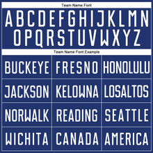 Load image into Gallery viewer, Custom Royal White Authentic Baseball Jersey
