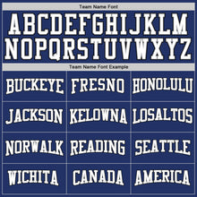 Load image into Gallery viewer, Custom Stitched Royal White Pinstripe White-Black Sports Pullover Sweatshirt Hoodie