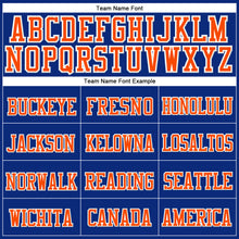 Load image into Gallery viewer, Custom Royal Orange-White Stitched Cuffed Knit Hat