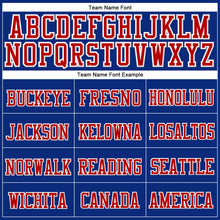 Load image into Gallery viewer, Custom Royal Red-White Stitched Cuffed Knit Hat