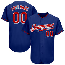 Load image into Gallery viewer, Custom Royal Red-White Authentic Baseball Jersey