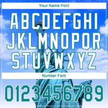 Load image into Gallery viewer, Custom Royal Kelly Green-White 3D Pattern Design Statue Of Liberty Authentic Baseball Jersey