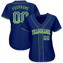 Load image into Gallery viewer, Custom Royal Neon Green-White Authentic Drift Fashion Baseball Jersey