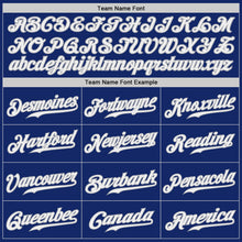 Load image into Gallery viewer, Custom Royal White-Gray Authentic Baseball Jersey