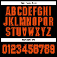 Load image into Gallery viewer, Custom Black Orange Baseball Jersey