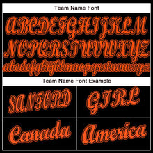 Load image into Gallery viewer, Custom Black Orange Baseball Jersey