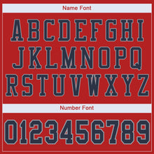 Load image into Gallery viewer, Custom Scarlet Navy-Light Gray Mesh Authentic Football Jersey