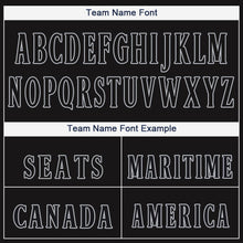 Load image into Gallery viewer, Custom Black Gray Baseball Jersey