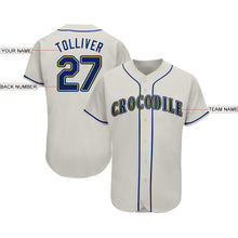 Load image into Gallery viewer, Custom Cream Royal-Gold Baseball Jersey