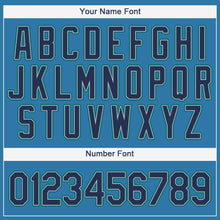 Load image into Gallery viewer, Custom Light Blue Navy-Teal Baseball Jersey