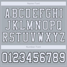 Load image into Gallery viewer, Custom Silver White-Black Mesh Authentic Football Jersey