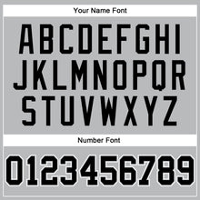 Load image into Gallery viewer, Custom Gray Black-White Authentic Throwback Basketball Jersey