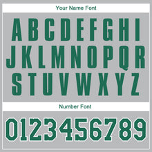 Load image into Gallery viewer, Custom Gray Kelly Green-White Authentic Throwback Basketball Jersey