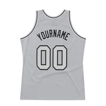 Load image into Gallery viewer, Custom Gray Gray-Black Authentic Throwback Basketball Jersey