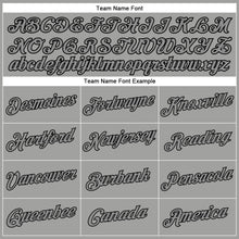 Load image into Gallery viewer, Custom Gray Steel Gray-Black Authentic Throwback Basketball Jersey