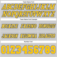 Load image into Gallery viewer, Custom Gray Gold-Black Authentic Throwback Basketball Shorts