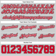 Load image into Gallery viewer, Custom Gray Red-White Authentic Throwback Basketball Shorts